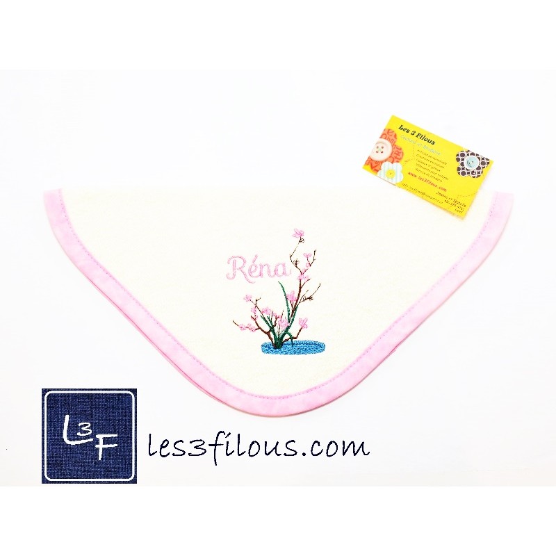 Cerisier Débarbouillette Brodée et Personnalisée DEB-013