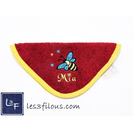 Abeille Débarbouillette Brodée et Personnalisée DEB-014