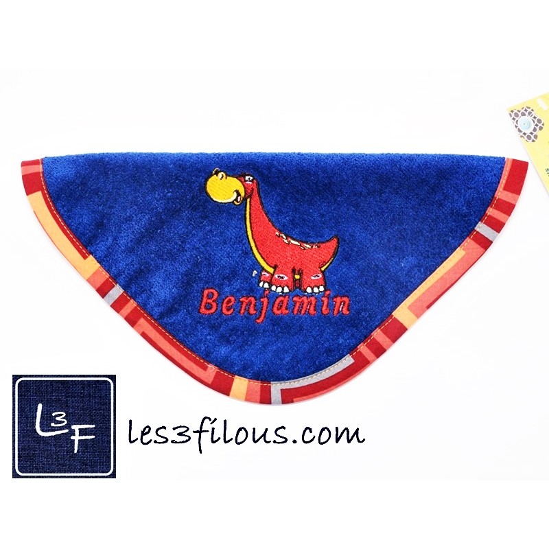 Dinosaure Débarbouillette Brodée et Personnalisée DEB-015