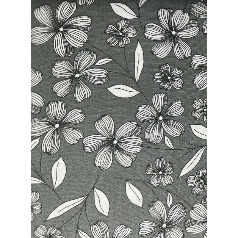 Fleurs Monochromes Gris TIS-1033