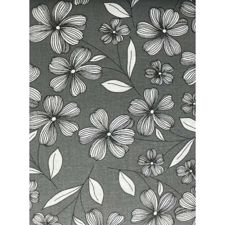 Fleurs Monochromes Gris TIS-1033