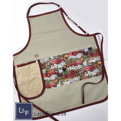 Camion Ferme Fleurs Pick up Tissu  TIS-0470*