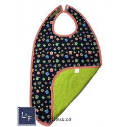 Chouette Hiboux Bavette Bavoir pour Adulte Format XL BAA-124P