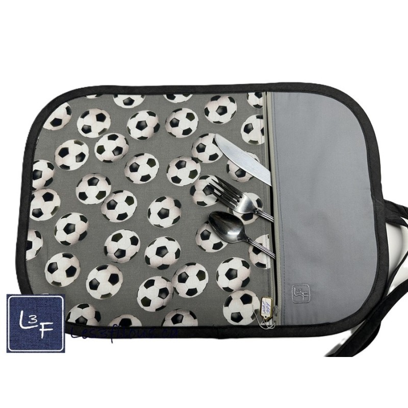 Ballons de Soccer Sport Napperon avec Pochette Personnalisé Prêt à Broder NAP-397P