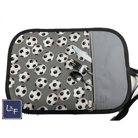 Ballons de Soccer Sport Napperon avec Pochette Personnalisé Prêt à Broder NAP-397P