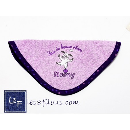Mouton Fais de Beaux Rêves Débarbouillette Brodée et Personnalisée DEB-030