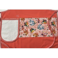 Loups Tablier avec Essuie-mains Adulte Corail Prêt à Broder TEM-314AP