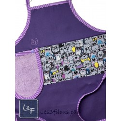 Chats Tablier Enfant avec essuie-mains Prêt à Broder TEN-296P