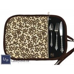 Café Grain Coffee Bean  Tissu TIS-0438*