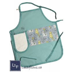 Chat Gris avec paillettes scintillantes Tissu TIS-0563*