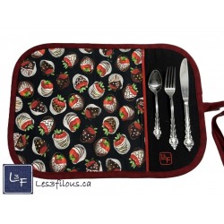 Fraises Enrobées de Chocolat Tissu TIS-1070*