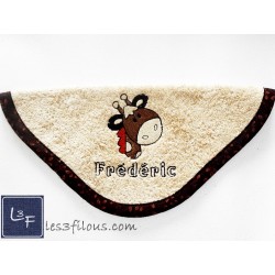 Girafe Débarbouillette Brodée et Personnalisée DEB-041