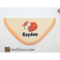 Bavette Renard Bavette/Bavoir Brodé Personnalisé BAV-001