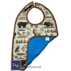 Animaux de la Forêt Bavette Bavoir pour Adulte Format REG BAA-150P