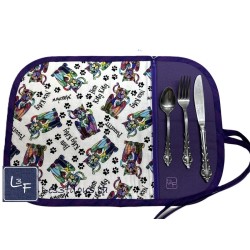 Chats Nice Kitty Napperon avec Pochette Prêt à Broder Personnalisé NAP-411P