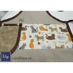 Chats Balles de Laine Tablier Enfant avec essuie-mains Prêt à Broder TEN-282P