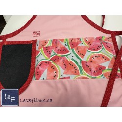 Melon d'eau Tablier Enfant avec essuie-mains Prêt à Broder TEN-306P