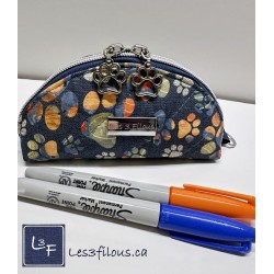 Pattes Chiens Chats sur fond Bleu Denim TIS-2004*