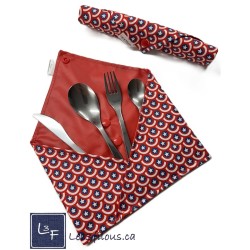 Super Héros Marvel Cartoon Pochette à Ustensiles Roulable et Réutilisable (Ustensiles inclus)