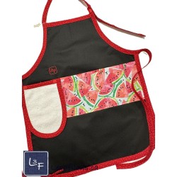 Melon d'eau Pastèque Tablier Enfant avec essuie-mains Prêt à Broder TEN-317P