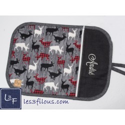 Chevreuil Napperon avec Pochette Personnalisé Prêt à Broder NAP-417P