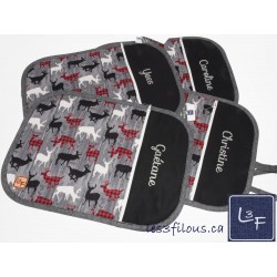 Chevreuil Napperon avec Pochette Personnalisé Prêt à Broder NAP-417P