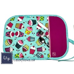 Cupcake Gateau Napperon avec Pochette Prêt à Broder NAP-265P