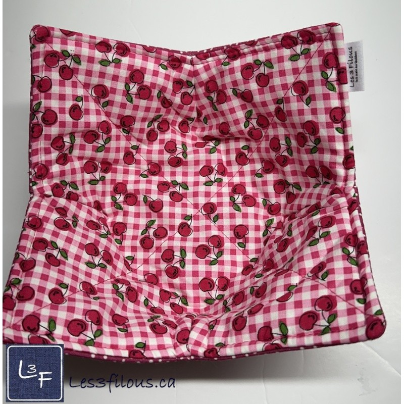 Cerises Cherry endos vert Chauffe Plat pour micro-onde BOL-231P