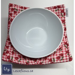 Cerises Cherry endos vert Chauffe Plat pour micro-onde BOL-231P