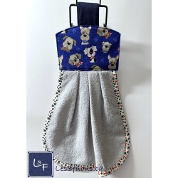 Chiens Serviette de cuisine accrochable après la poignée du four EP-032