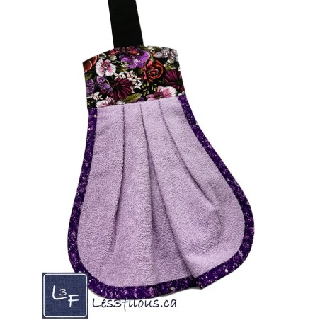 Fleurs Serviette de cuisine accrochable après la poignée du four EP-043