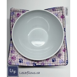 Petites Pattes de Chiens Chats, Chauffe Plat pour micro-onde BOL-244P