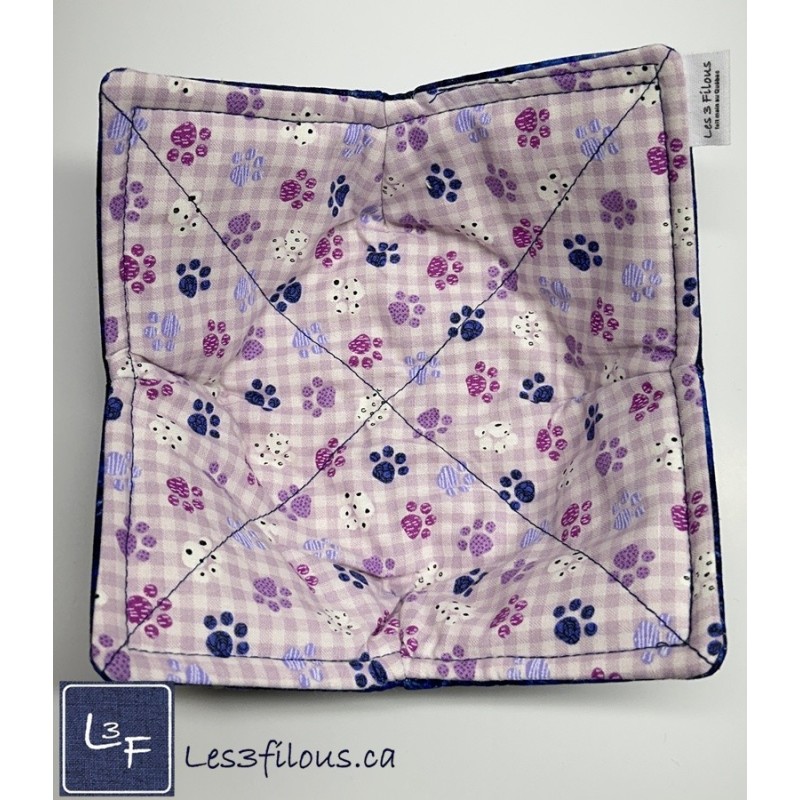 Petites Pattes de Chiens Chats, Chauffe Plat pour micro-onde BOL-244P