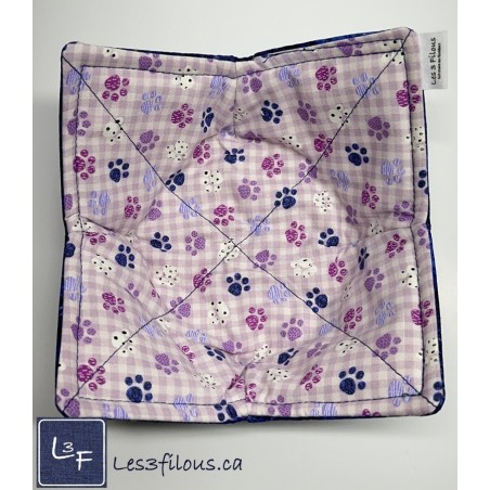 Petites Pattes de Chiens Chats, Chauffe Plat pour micro-onde BOL-244P