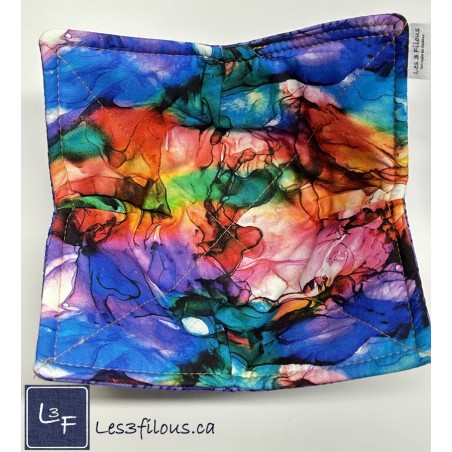 Aquarelle Multicouleur Chauffe Plat pour micro-onde, BOL-247