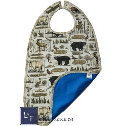 Animaux de la Forêt Bavette Bavoir pour Adulte Format XL BAA-158P
