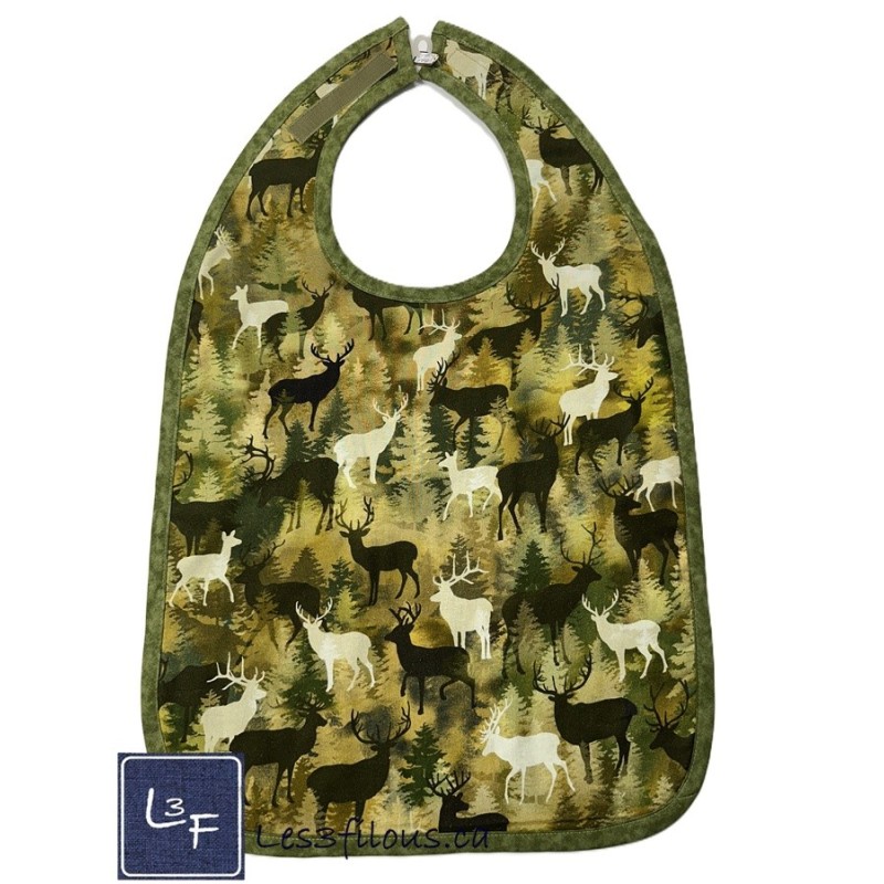 Chevreuils Bavette Bavoir pour Adulte Format REG BAA-161P