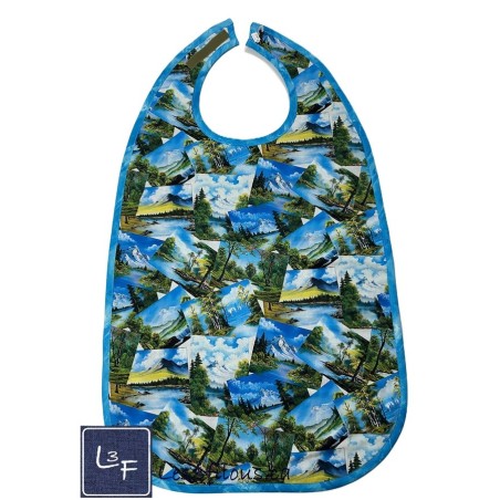 Paysage Montagne Nature Bavette Bavoir pour Adulte Format XL BAA-185P