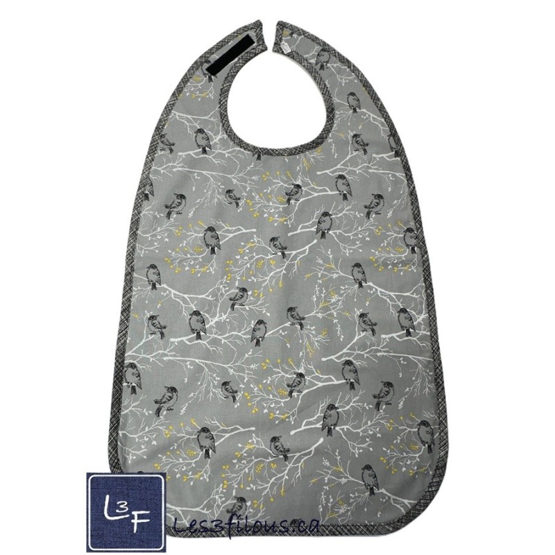 Oiseaux Bavette Bavoir pour Adulte Format XL BAA-189P