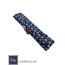 Petites Pattes de Chien Chat Pochette à Ustensiles Roulable et Réutilisable (Ustensiles inclus) UST-040