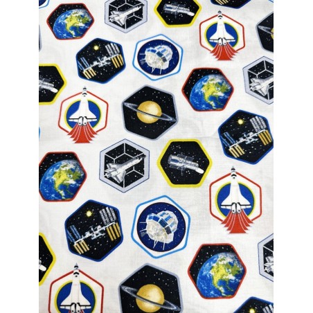 Fusée Espace Navette Spatiale Tissu TIS-1106