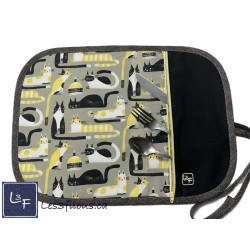 Chats Napperon avec Pochette Prêt à Broder Personnalisé NAP-388P