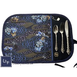 Fleurs et Papillons Napperon avec Pochette Personnalisé Prêt à Broder NAP-409D