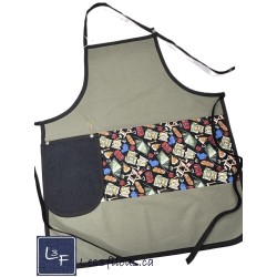 Camping Plein Air Nature Tablier Adulte avec Essuie-mains Prêt à Broder TEM-380P