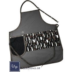 Couteaux de chef Tablier Adulte Gris Foncé avec Essuie-Mains Couleur Gris Prêt à Broder TEM-385P