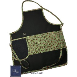 Papillons Monarques Tablier Noir avec Essuie-mains Adulte Prêt à Broder TEM-395P