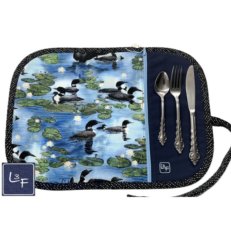 Canards Huards Napperon avec Pochette Personnalisé Prêt à Broder NAP-467P
