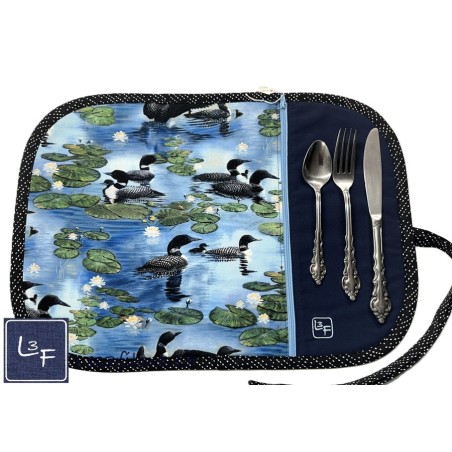 Canards Huards Napperon avec Pochette Personnalisé Prêt à Broder NAP-467P