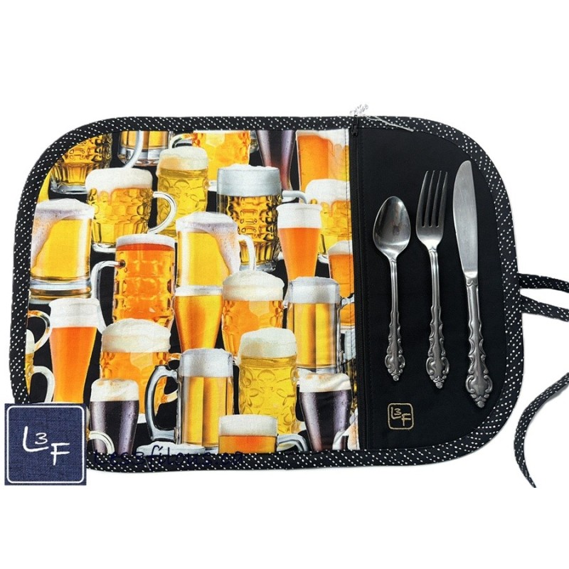 Bière Ale Brasserie Napperon avec Pochette Personnalisé Prêt à Broder NAP-468P