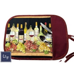 Bouteilles de Vin Vigne Napperon avec Pochette Personnalisé Prêt à Broder NAP-471P